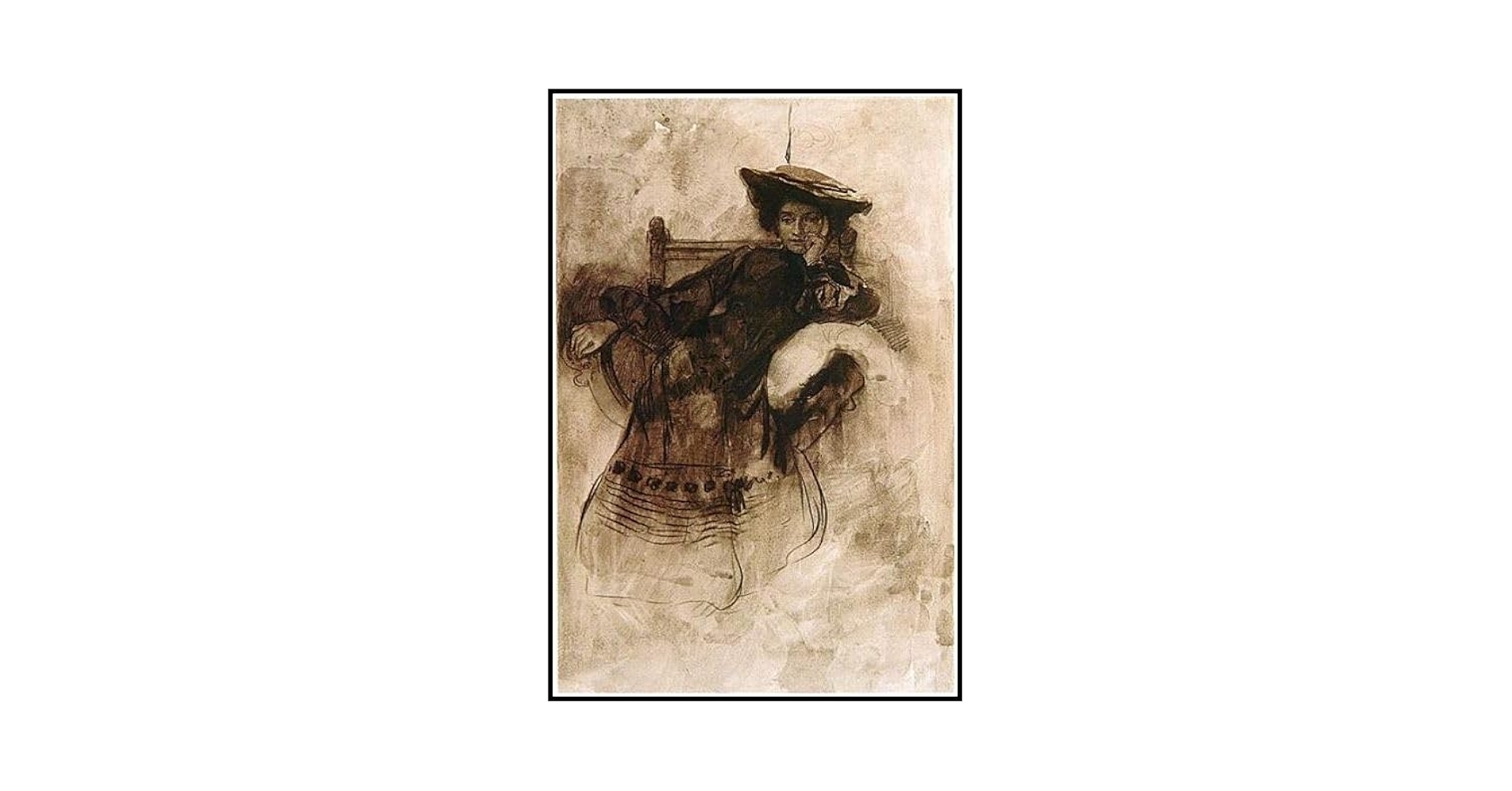 Amazon | アルフォンス・ミュシャの絵画、肘掛け椅子に座る女性